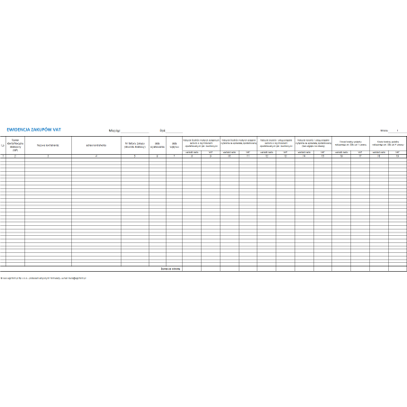 Ewidencja zakupów VAT (towarów i usług)