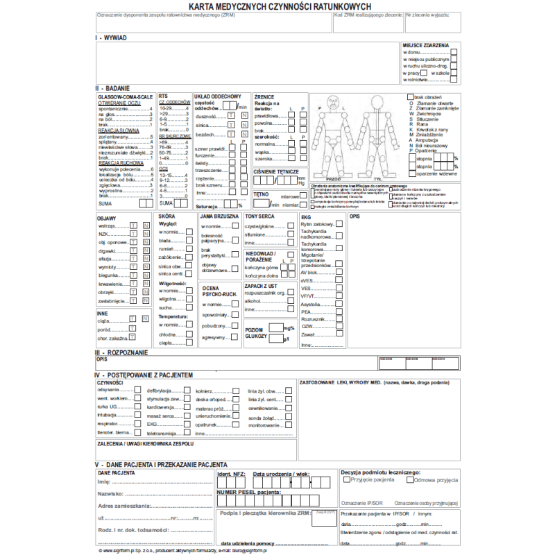 Karta medycznych czynności ratunkowych