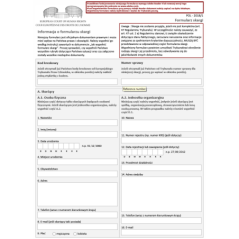 Formularz skargi do Europejskiego Trybunału Praw Człowieka