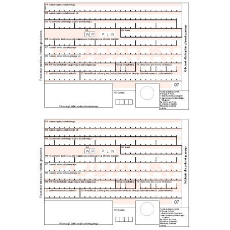 Polecenie przelewu / wpłaty na rachunek organu podatkowego