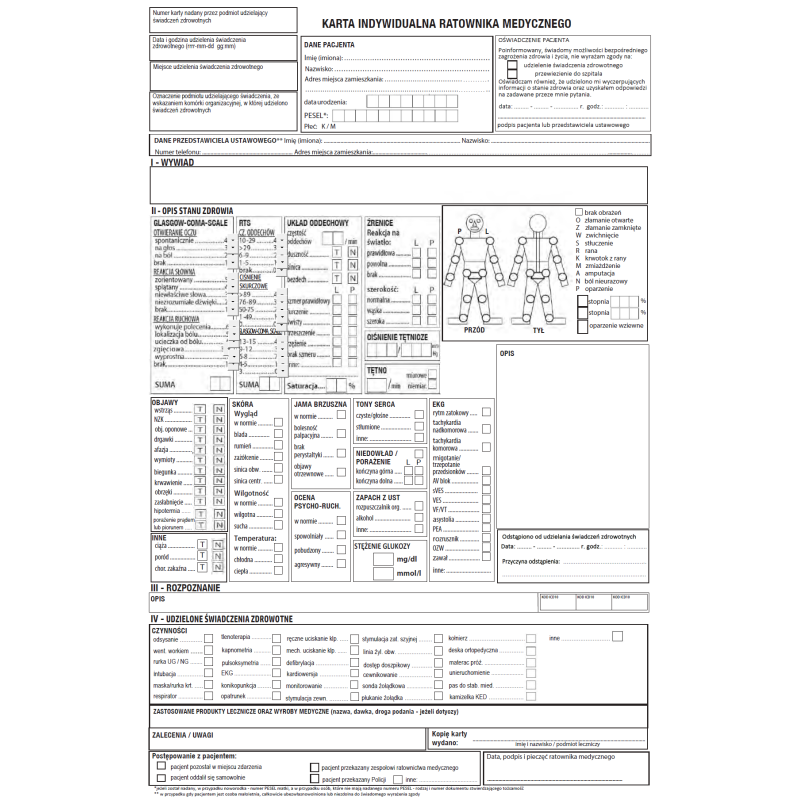 Karta indywidualna ratownika medycznego