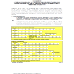 Oświadczenie o przekazywaniu składki do Otwartego Funduszu Emerytalnego albo zewidencjonowaniu składki na subkoncie prowadzonym przez Zakład Ubezpieczeń Społecznych