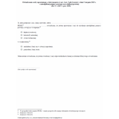 Oświadczenie osoby uprawnionej, o którym mowa w art. 4 ust. 2 pkt 6 ustawy z dnia 5 sierpnia 2015 r. o nieodpłatnej pomocy prawnej oraz edukacji prawnej