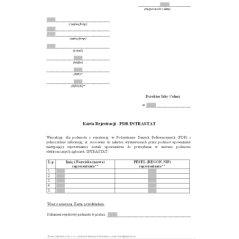 Karta Rejestracji - PDR/Intrastat