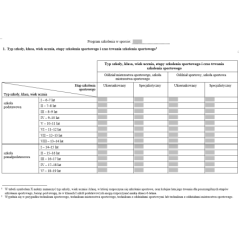 Program szkolenia w sporcie