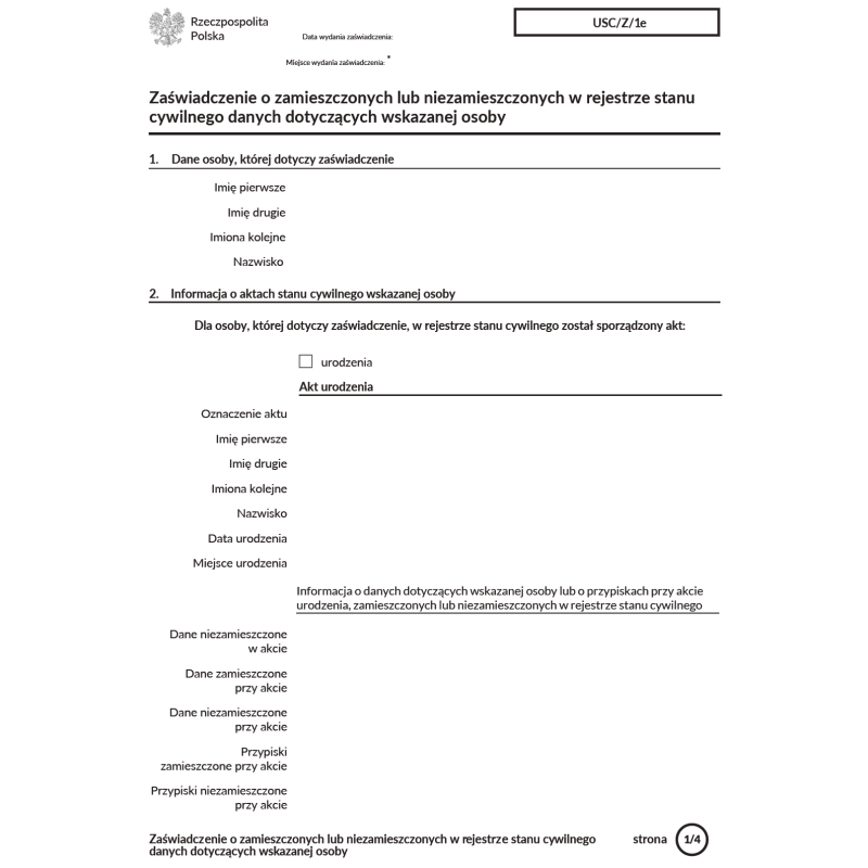 Narysuj Diagram Liniowy Na Podstawie Danych Zamieszczonych W Tabeli Zaświadczenie o zamieszczonych lub niezamieszczonych w rejestrze stanu