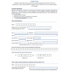Oświadczenie o odbywaniu kwarantanny przez osobę, która prowadzi wspólne gospodarstwo domowe lub zamieszkuje z osobą, u której stwierdzono zakażenie wirusem SARS-CoV-2, w celu uzyskania zasiłku chorobowego