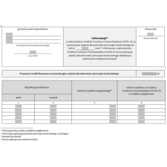 Informacja o wykorzystaniu środków Funduszu Przeciwdziałania COVID-19 na inwestycyjne zadania dla jednostek samorządu terytorialnego