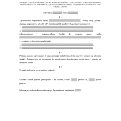 Uchwała o powołaniu pełnomocnika spółki z o.o. do zawarcia z członkiem zarządu umowy prostej spółki akcyjnej przy wykorzystaniu wzorca umowy