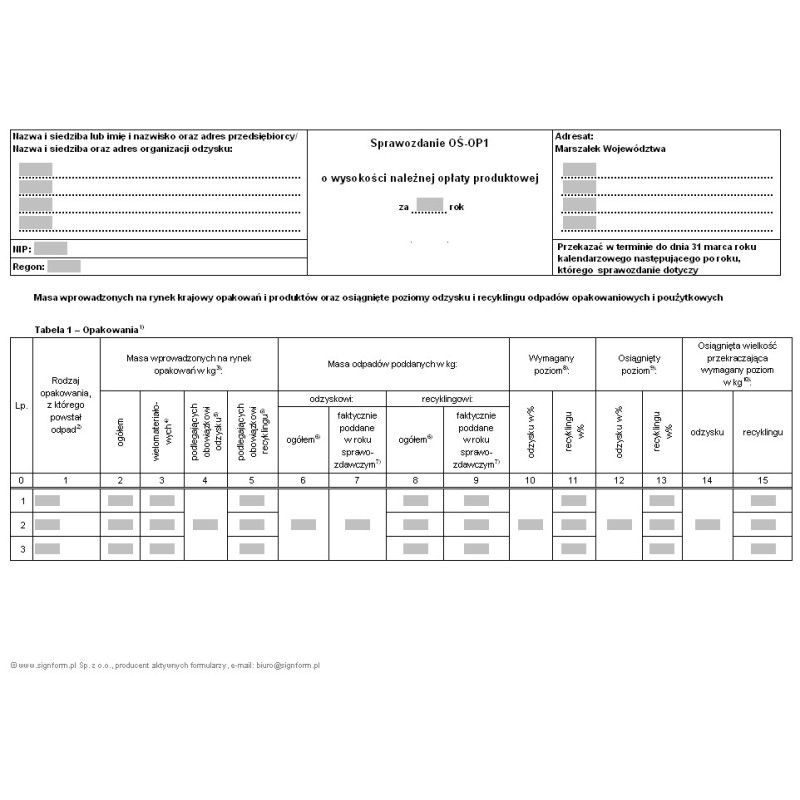 Sprawozdanie OŚ-OP1 o wysokości należnej opłaty produktowej (objaśnienia w formacie PDF)