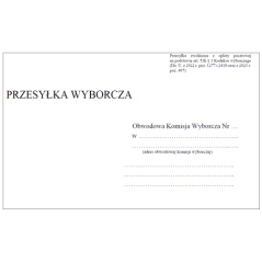 Wzór koperty na pakiet wyborczy i zwrotnej, Oświadczenie o osobistym i tajnym oddaniu głosu