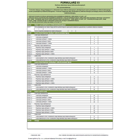 Formularz 03 - Hurtowa dzierżawa łączy telekomunikacyjnych