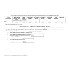 Wzór rejestru wniosków i decyzji o pozwoleniu na budowę prowadzonego w formie elektronicznej
