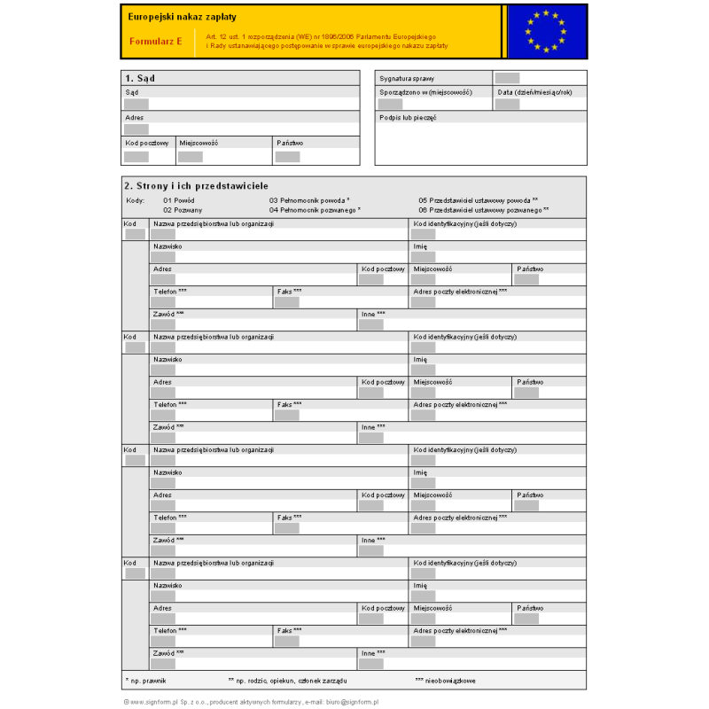 Europejski nakaz zapłaty