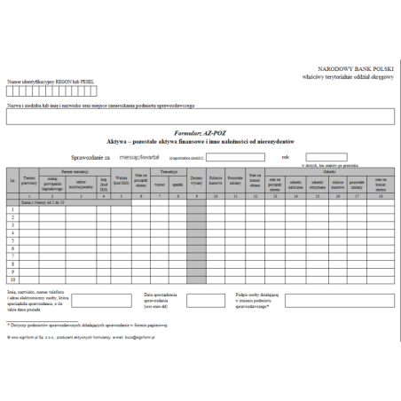 Formularz AZ-POZ