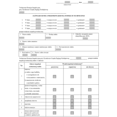 Zaświadczenie z przeprowadzenia inspekcji technicznej statku