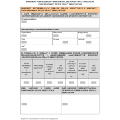 Dokument potwierdzający pobranie opłaty depozytowej i dokument potwierdzający zwrot opłaty depozytowej