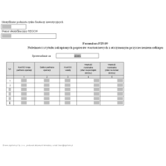 Formularz FIN.09 - Należności z tytułu zakupionych papierów wartościowych z otrzymanym przyrzeczeniem odkupu