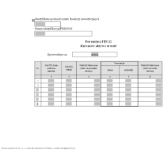 Formularz FIN.12 - Rzeczowe aktywa trwałe