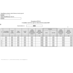 Formularz FIN.20 - Certyfikaty inwestycyjne na okaziciela bez kodu ISIN