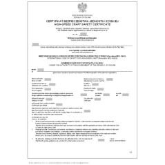 Certyfikat bezpieczeństwa jednostki szybkiej - wersja 1 (High-speed craft safety certificate)