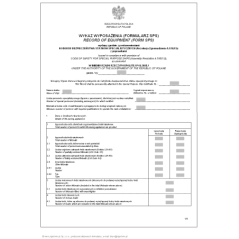 Wykaz wyposażenia (Formularz SPS) - wersja 1 Record of equipment (Form SPS)