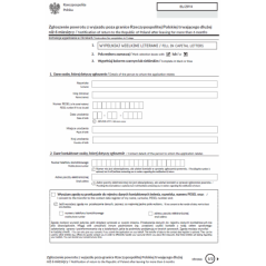 Zgłoszenie powrotu z wyjazdu poza granice Rzeczypospolitej Polskiej trwającego dłużej niż 6 miesięcy / Notification of return to the Republic of Poland after leaving for more than 6 months