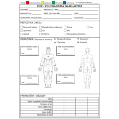 Karta medyczna lotniczego zespołu poszukiwawczo-ratowniczego, TCCC – polowa karta ewakuacyjna