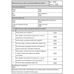 Informacja dotycząca opłaty za podziemne składowanie odpadów