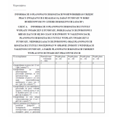 Informacje o planowanych wydatkach wojewódzkiego urzędu pracy związanych z realizacją zadań Funduszu