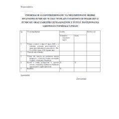 Informacje o zapotrzebowaniu na nielimitowane środki finansowe Funduszu w celu wypłaty ustawowych świadczeń z Funduszu oraz zabezpieczenia wydatków z tytułu postępowania sądowego i windykacyjnego