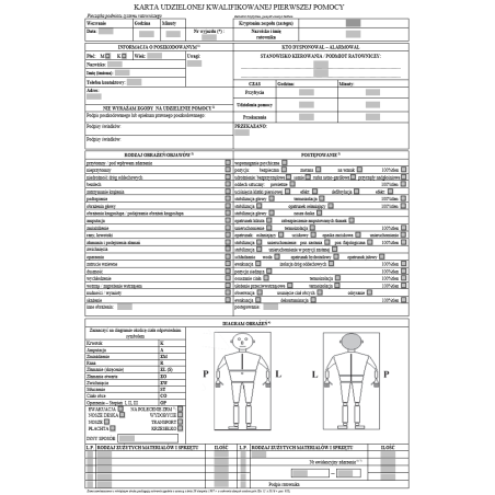 Karta udzielonej kwalifikowanej pierwszej pomocy