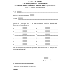 ZUS Z-28a Zaświadczenie o obowiązkowym/o dobrowolnym ubezpieczeniu chorobowym/ubezpieczeniu wypadkowym