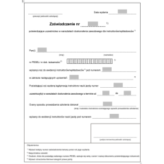 Zaświadczenie potwierdzające uczestnictwo w warsztatach doskonalenia zawodowego instruktorów / wykładowców