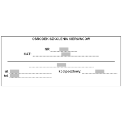 Wzór pieczęci Ośrodka Szkolenia Kierowców