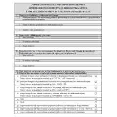 Formularz informacji o naruszeniu bezpieczeństwa lub integralności sieci lub usług telekomunikacyjnych, które miało istotny wpływ na funkcjonowanie sieci lub usług