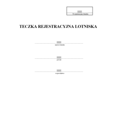 Teczka rejestracyjna lotniska