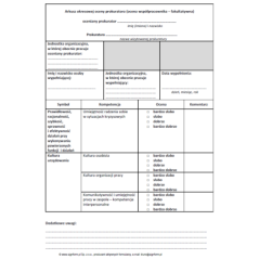 Arkusz okresowej oceny prokuratora (ocena współpracownika - fakultatywna)