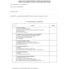 Karta oceny świadczeniobiorcy kierowanego do zakładu opiekuńczego/przebywającego w zakładzie opiekuńczym