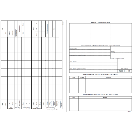 Karta zdrowia ucznia