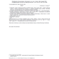 Oświadczenie osoby uprawnionej, o którym mowa w art. 4 ust. 4 ustawy z dnia 5 sierpnia 2015 r. o nieodpłatnej pomocy prawnej oraz edukacji prawnej