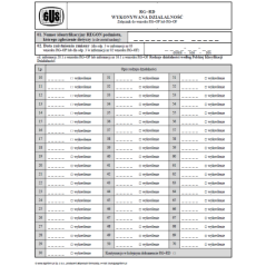 RG-RD Wykonywana działalność, Załącznik do wniosku RG-OP lub RG-OF