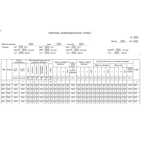 Dziennik gospodarowania wodą