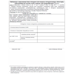 Deklaracja o szacowanej ilości winogron lub moszczu winogronowego, które będą wykorzystane do wyrobu wina w danym roku gospodarczym