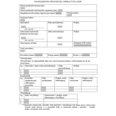 Standardowa procedura operacyjna (SOP)