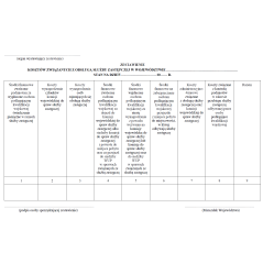 Zestawienie kosztów związanych z obsługą służby zastępczej