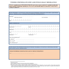 Wniosek o przydział kwatery albo innego lokalu mieszkalnego żołnierzowi zawodowemu przez Agencję Mienia Wojskowego