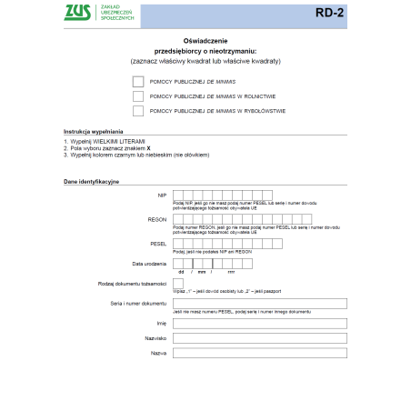 Oświadczenie RD-2