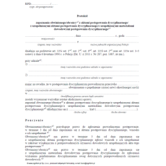 Protokół zapoznania obwinionego/obrońcy z aktami postępowania dyscyplinarnego/z uzupełnionymi aktami postępowania dyscyplinarnego/z uzupełnionymi materiałami dowodowymi postępowania dyscyplinarnego