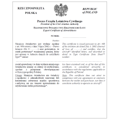Eksportowe świadectwo zdatności do lotu
